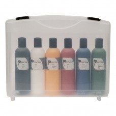 Senjo Color BASIC Airbrush Set Комплект бои за еърбръш в малък куфар Основни цветове, 6 x 250 ml, TSB125