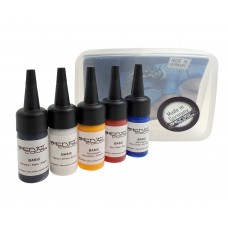 Senjo Color BASIC Airbrush Set Комплект бои за еърбръш в малък куфар Основни цветове, 5 x 15 ml, TSB111